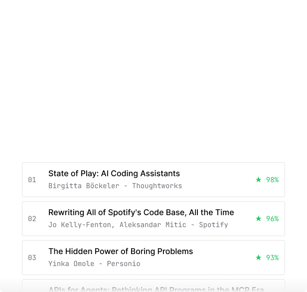 Top-rated QCon sessions